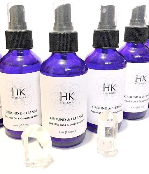 ::HK Ground & Cleanse:: Essential Oil & Gemstone Mist - HK HIGH KICKS